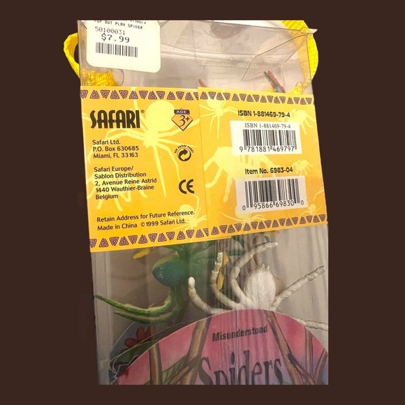 Safari Ltd Spider Set Of 8 Plus Pop Up Book Mini Spiders Educational Book - Picture 7 of 10